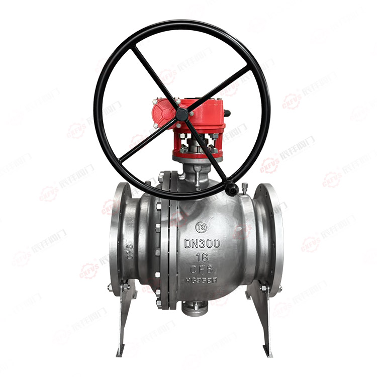 蜗轮固定式不锈钢法兰球阀