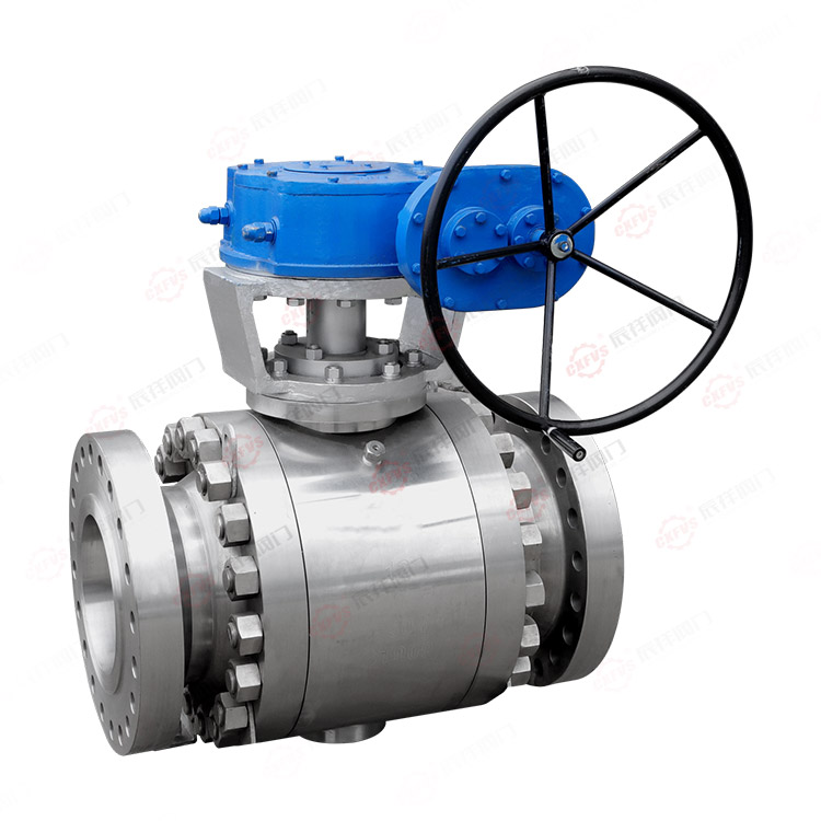 大口径锻钢三片式法兰球阀